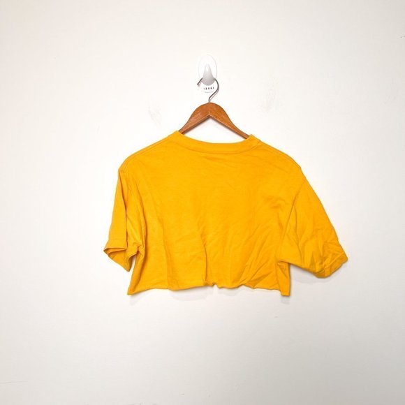 Tommy Hilfiger Y2K Reworked Yellow Graphic Crop Tee - Picture 7 of 7